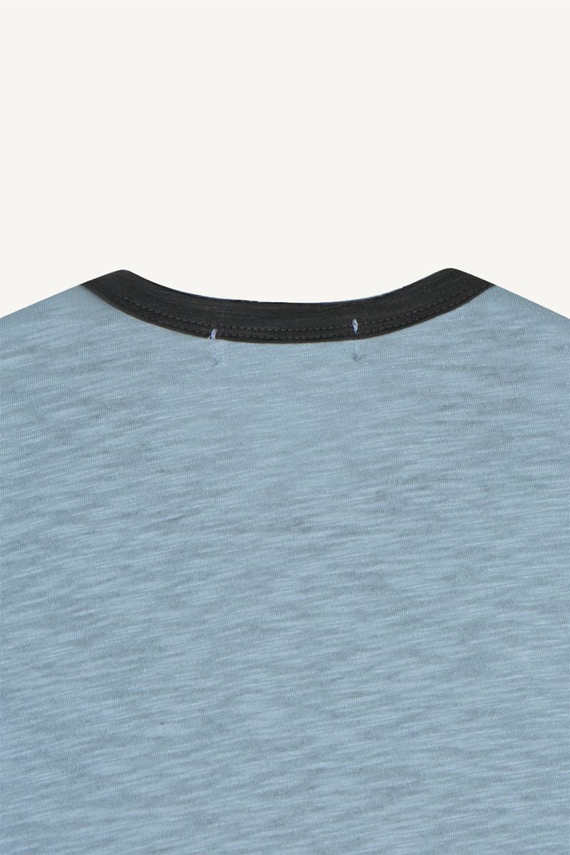 Slub rib layered T-shirt