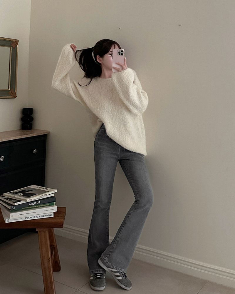 MAYBINS(メイビンス)の「Fleece Bootcut Denim Pants(Pants)」