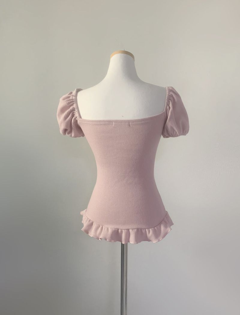 Rudica Puff Frill Top (light pink)