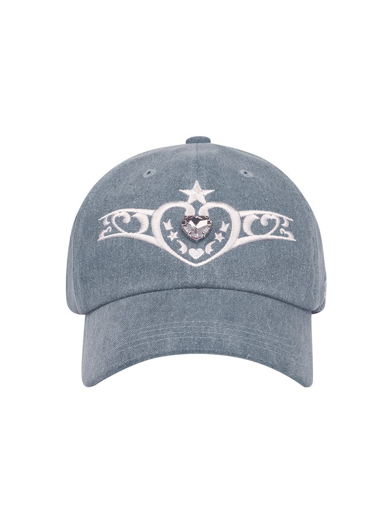 MUUN（ムーン）の「ジュエル ティアラ ボールキャップ (Denim)（帽子）」