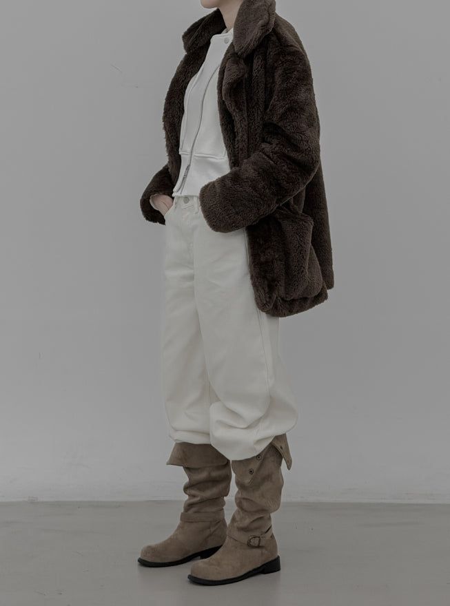 Velvet Denim Wide Pants