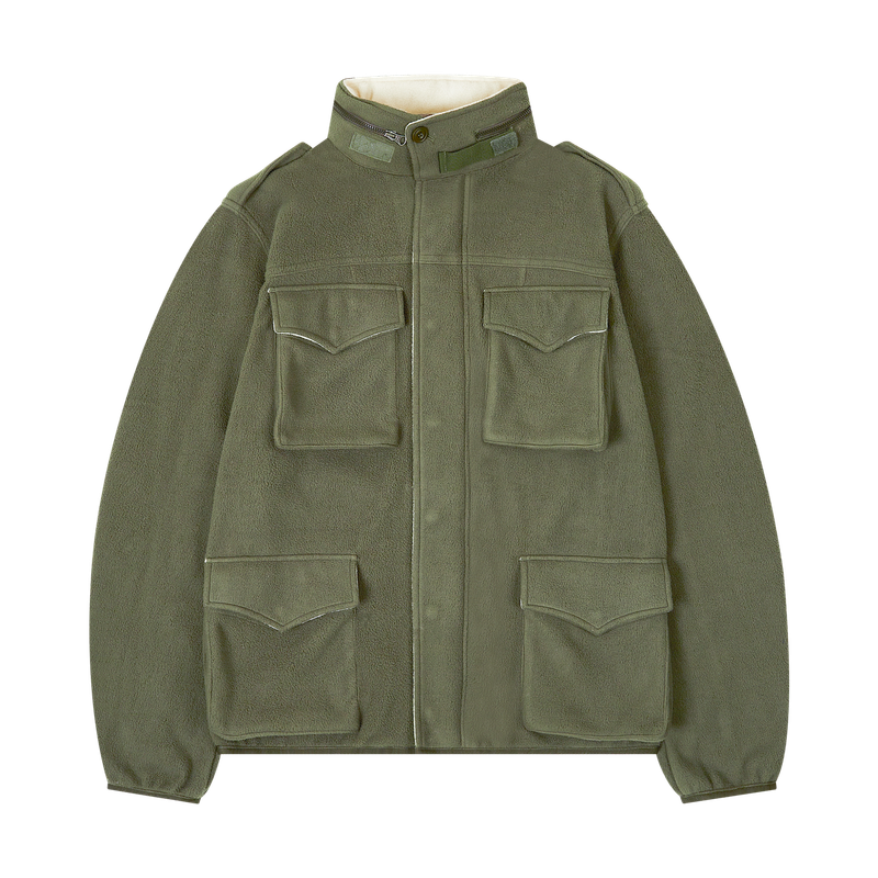 FLEECE MILLITARY HOODIE JACKET