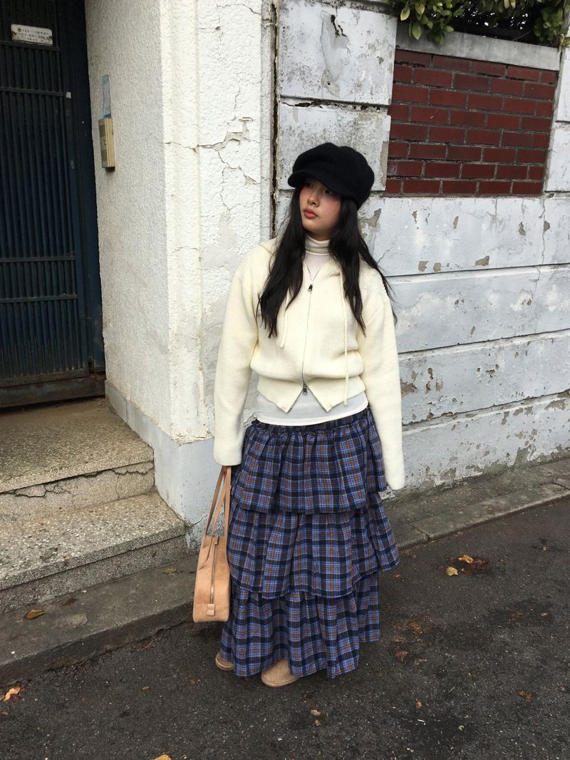 Knit Hoodie Zip-Up (3color)