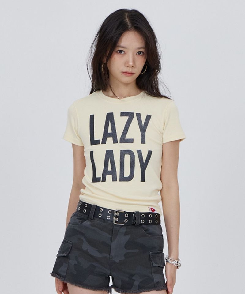 calloutnewyear(cony)(コールアウトニューイヤー(コニー))の「CONY LAZY LADY TEE / LIGHT YELLOW(Tops)」