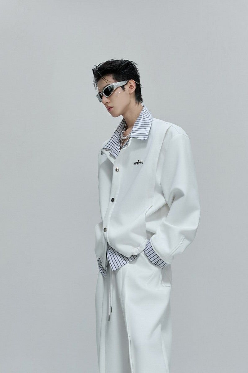 Striped Layered Overshirt