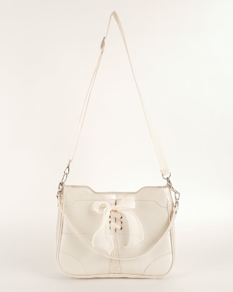 Bustier ribbon bag_ivory