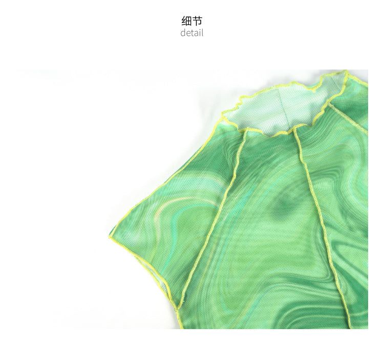 allbubble Green sfumato vest