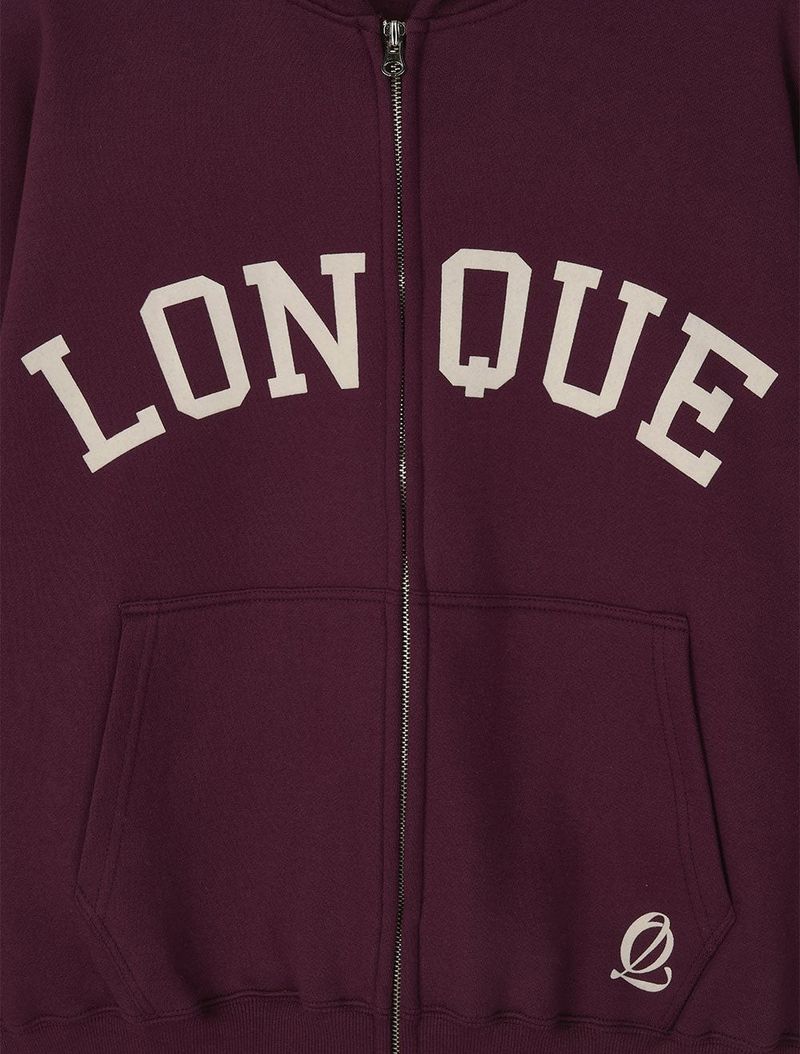 LONQUE HOOD ZIP-UP (WINE)
