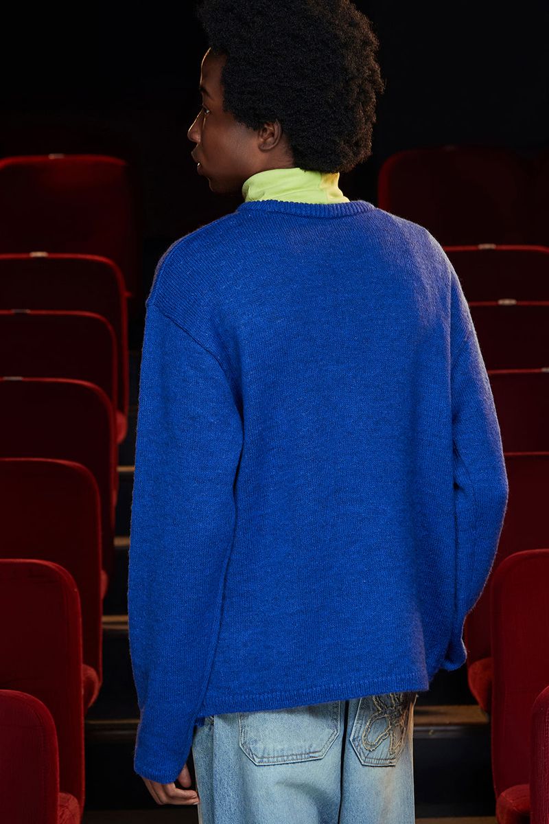 DESTROYED MOHAIR KNIT / BLUE