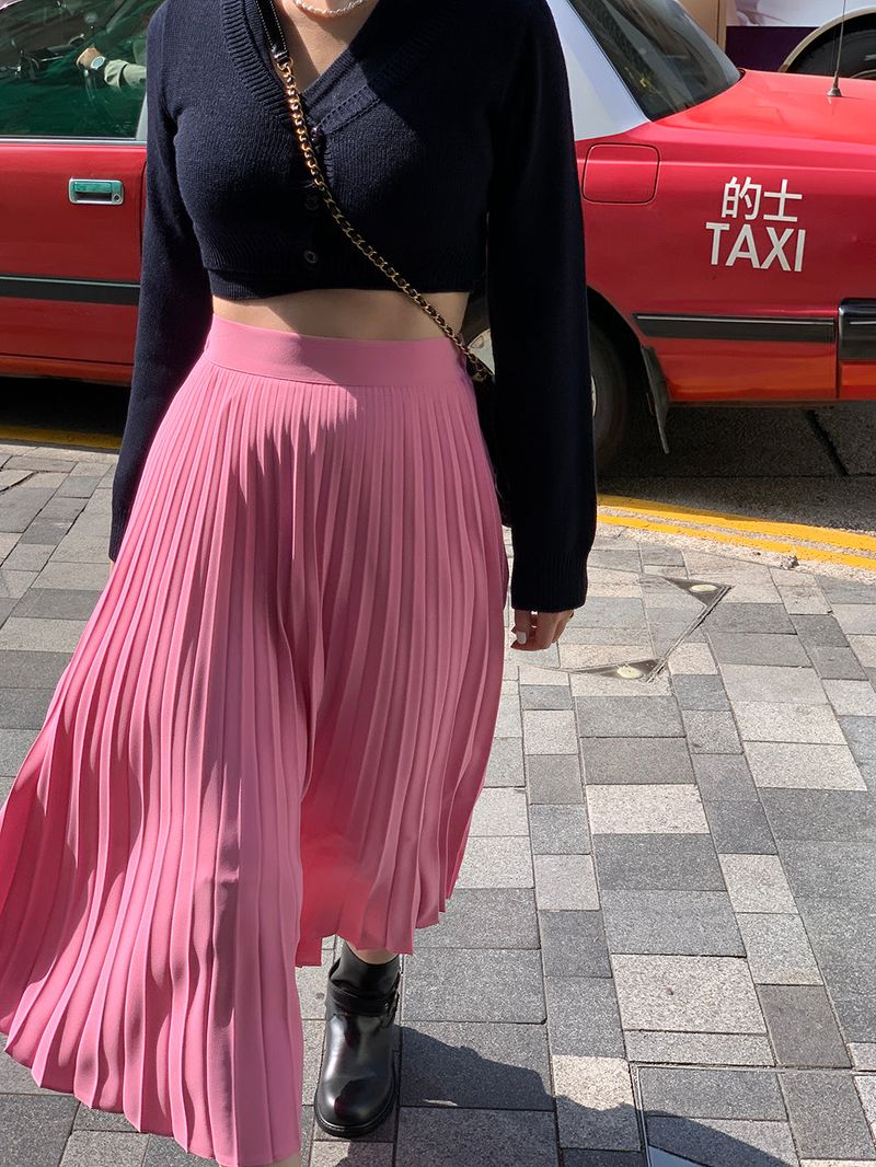 [MADE] LOVE MORE PINTUCK LONG SKIRT