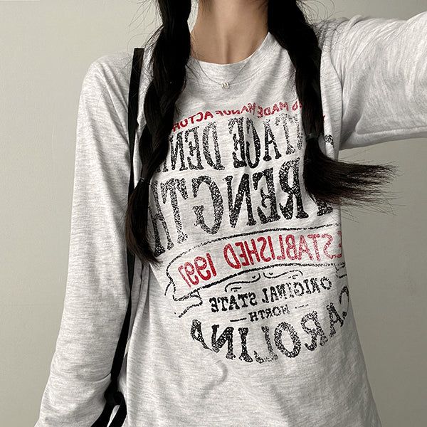 Ruth Vintage Lettering Long Sleeve Tee