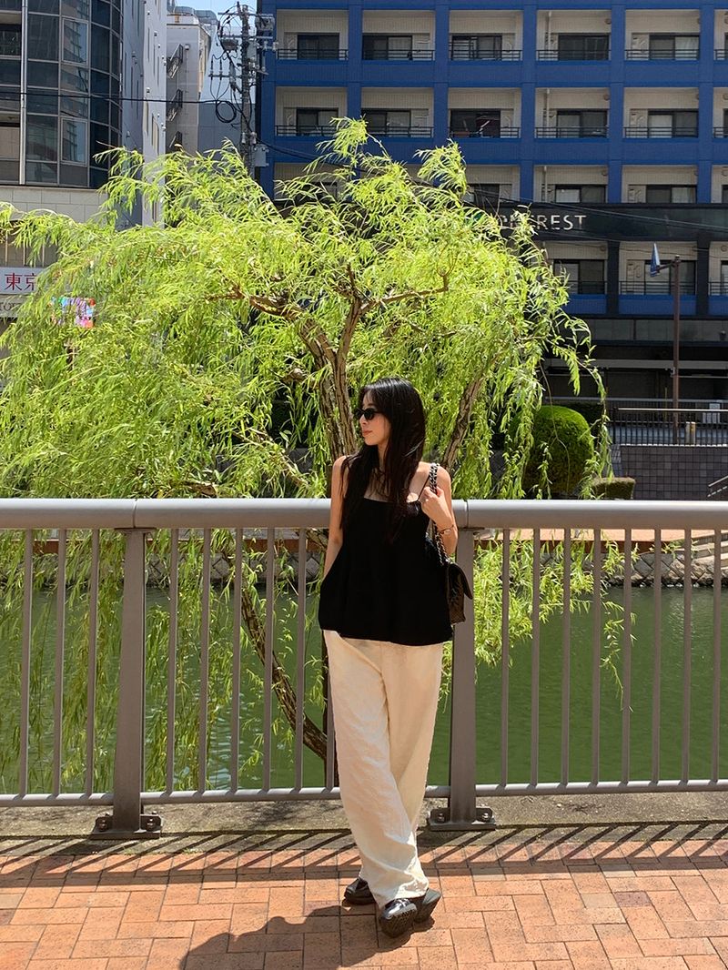[MADE] PESTO FLOWER WIDE PANTS