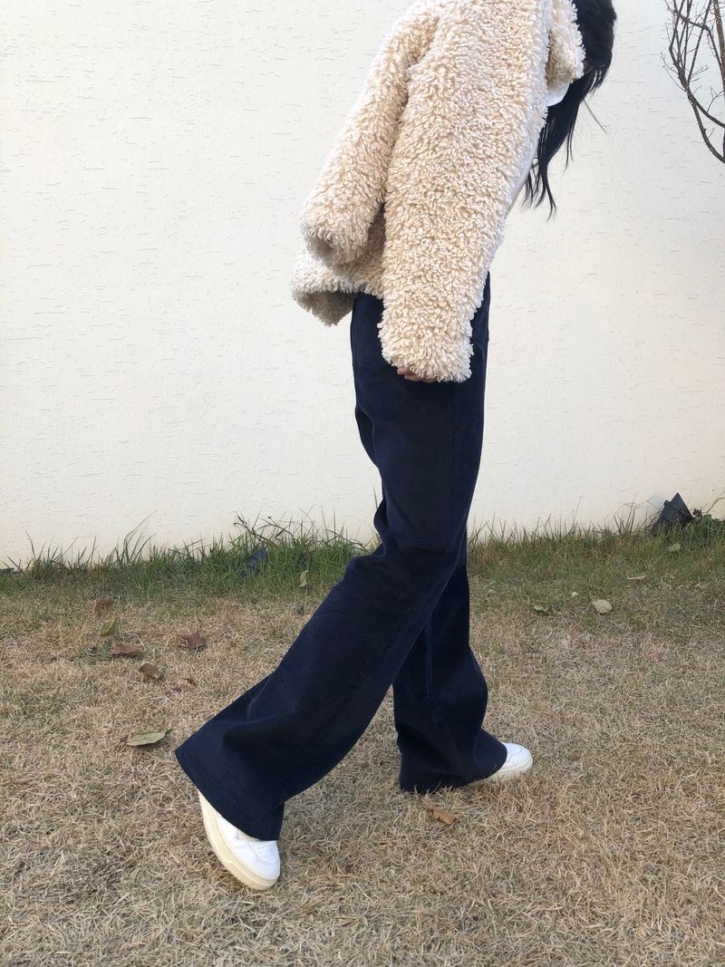 Wild fur collar jacket