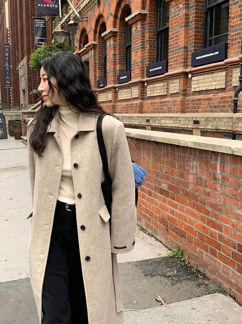 [MADE] Elton Stitch Wool Handmade Long Coat