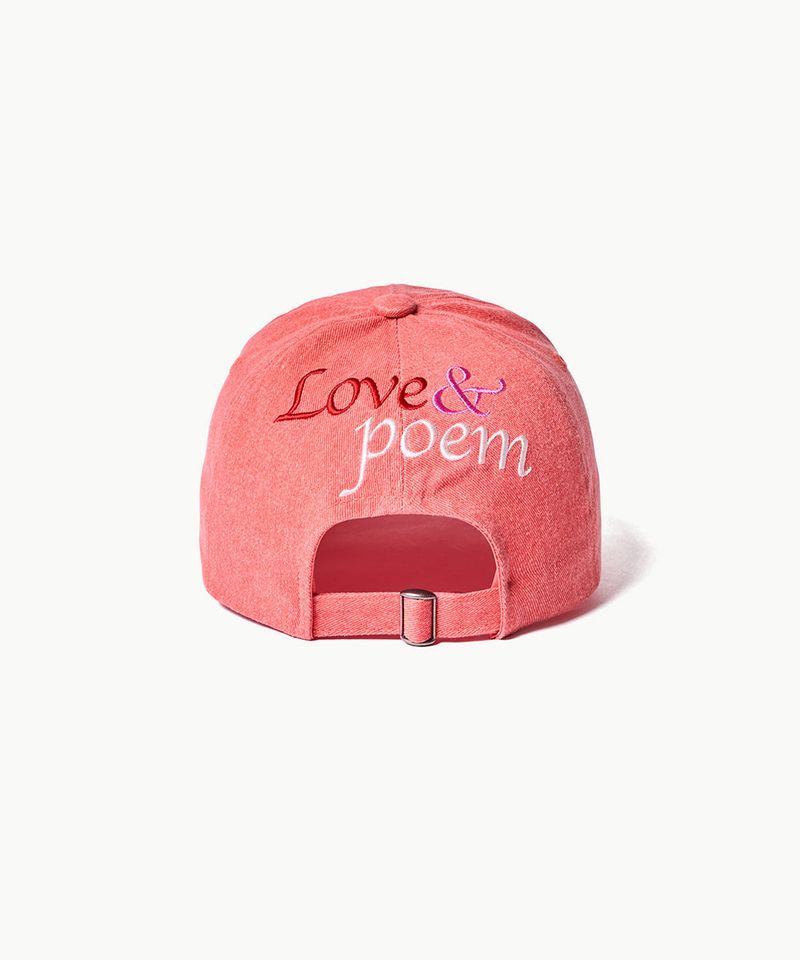Love Poem Ball Cap - Red Orange