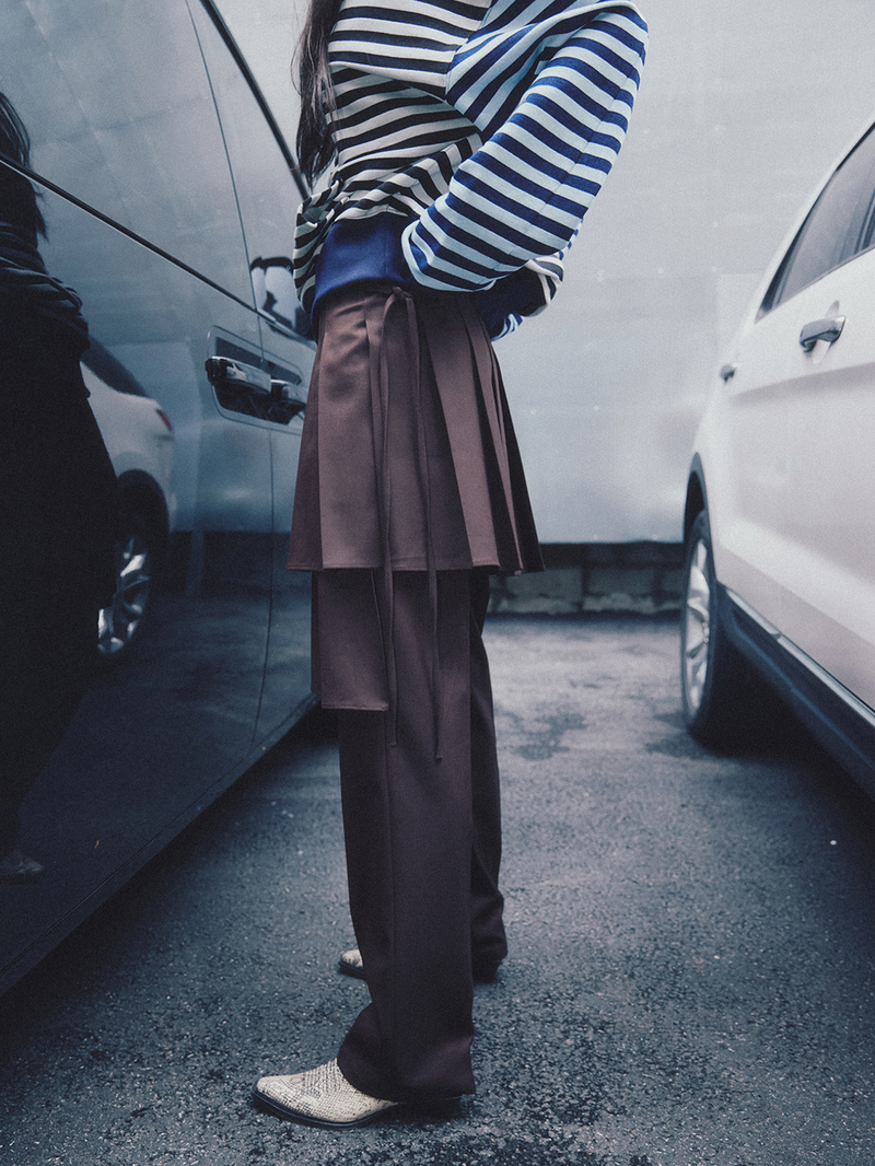 Low Waist Classic Pants Brown