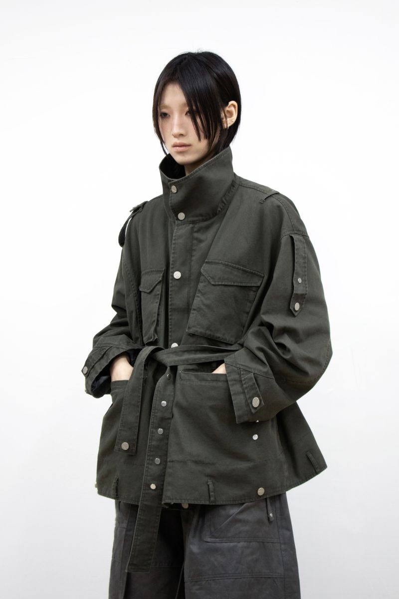 RELABEL (Dream Tailor) Adjustable Length Multi-Style Washed Distressed M65 Jacket