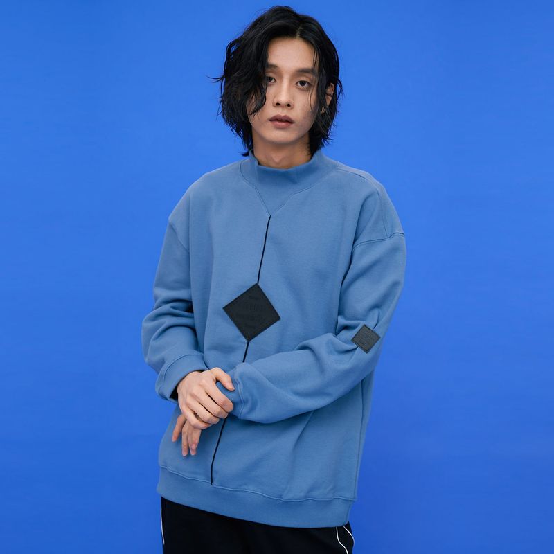 Square point Sweatshirts [Dusty-blue]