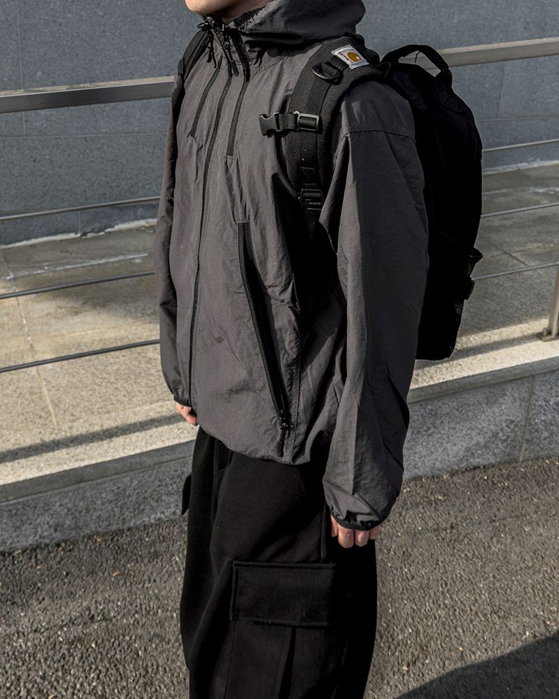 CALVET Zip-Up Hooded Windbreaker