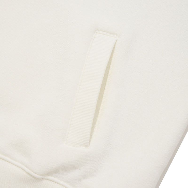 CHERRY ARCH CROP HALF ZIP UP [WHITE]