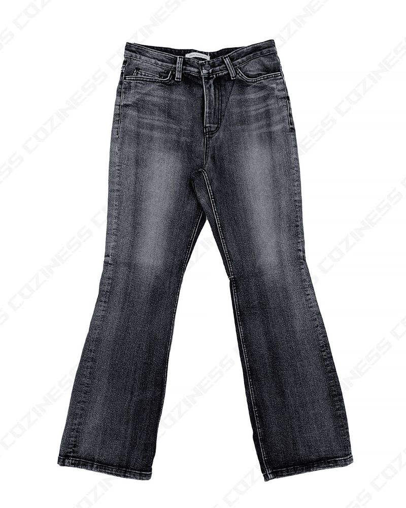 MG608 All Brush Back Slit Bootcut Denim