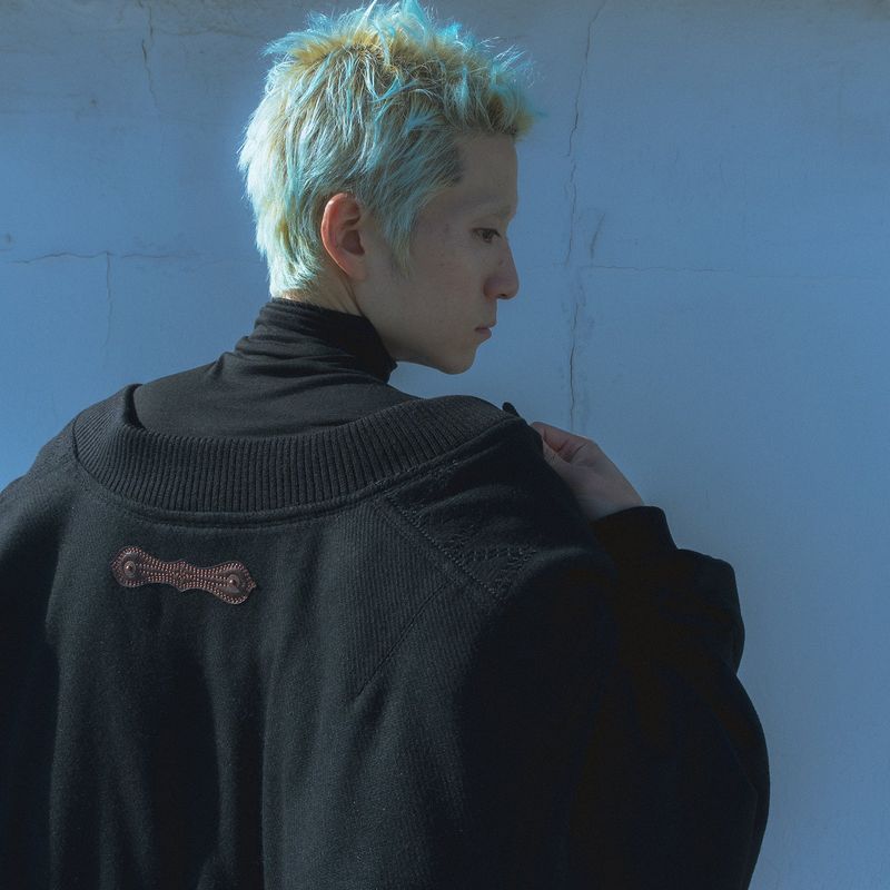 Wool blouson jacket / Black