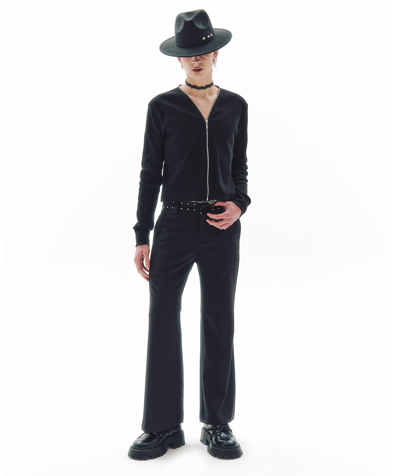 AROUND-NECK ZIP CARDIGAN