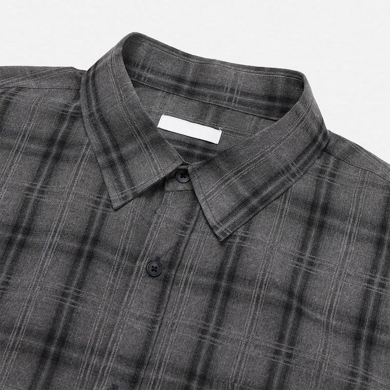 Lucent pigment over check shirt