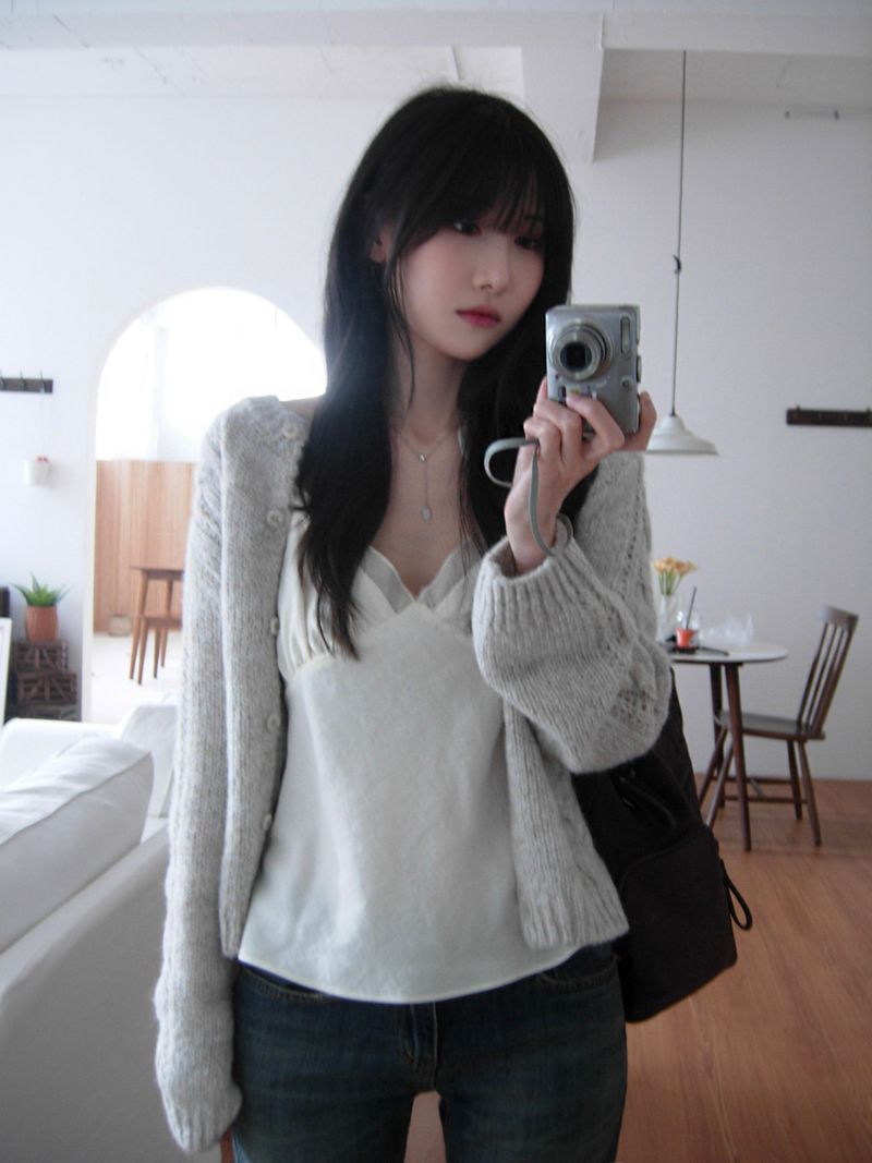cable cardigan (2 colors)