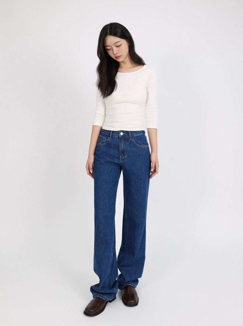  2ND REPRODUCTION PRE-ORDER DEEO BLUE MIDE-WAISTED STRAIGHT DENIM code 26202
