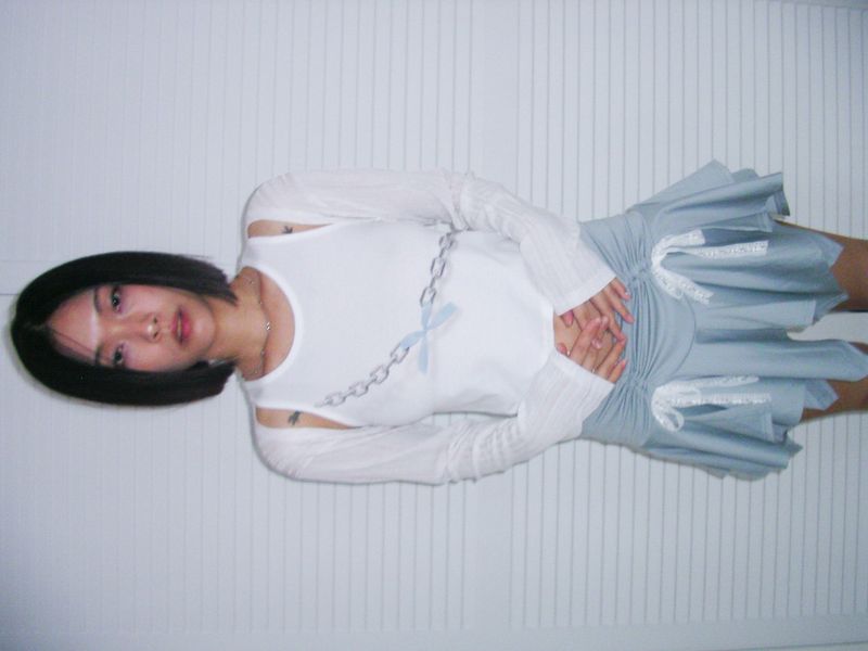 shadow ribbon sleeves_BLUE