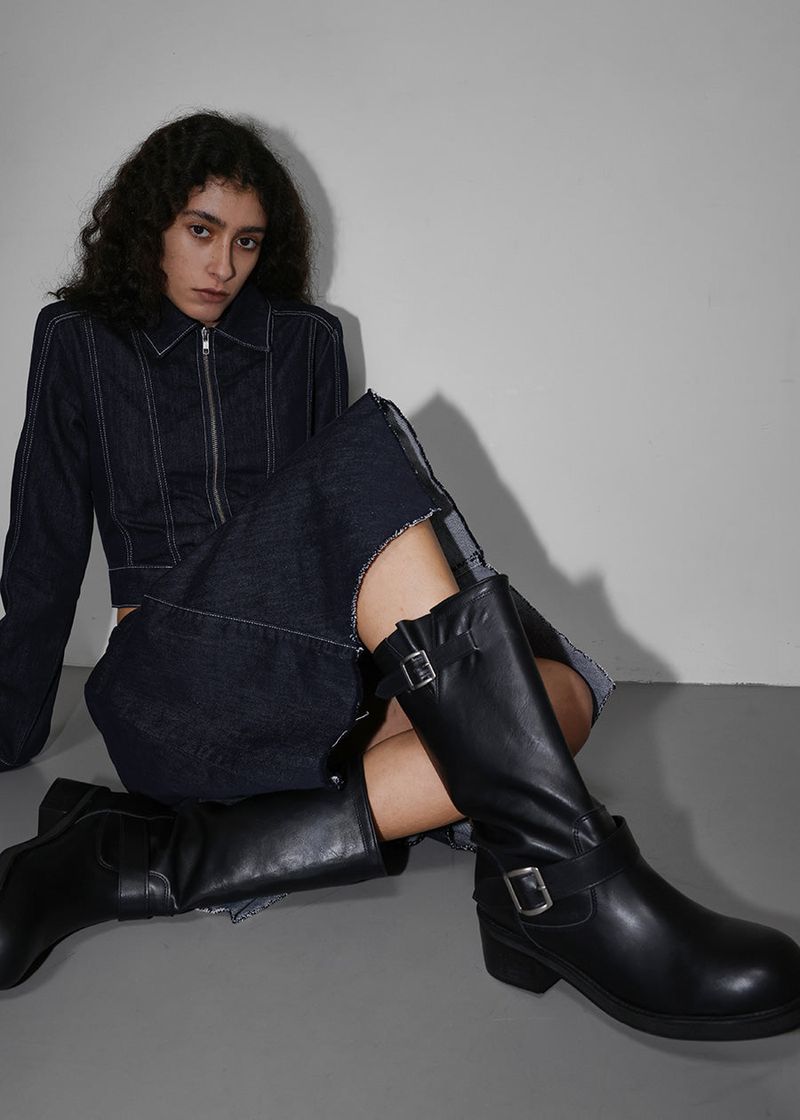 BLACKUP（ブラックアップ）の「[MADE] Bargain Biker Buckle Middle Boots（Shoes）」