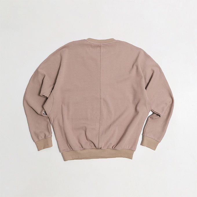 HALF ZIP LAYERD SWEATSHIRTS-BRONZE