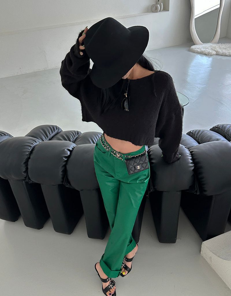 salt wool cropped knitwear