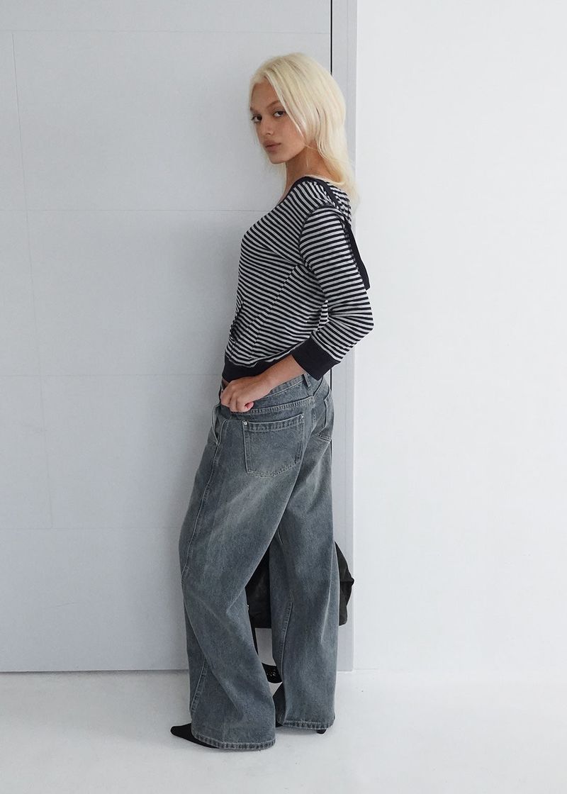 [MADE] Tecon Cutout Wide Denim Pants