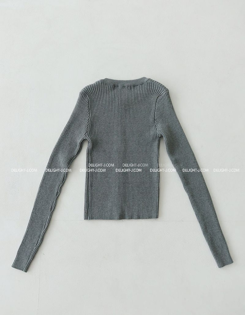 V-neck Knit Sleeveless Cardigan Set