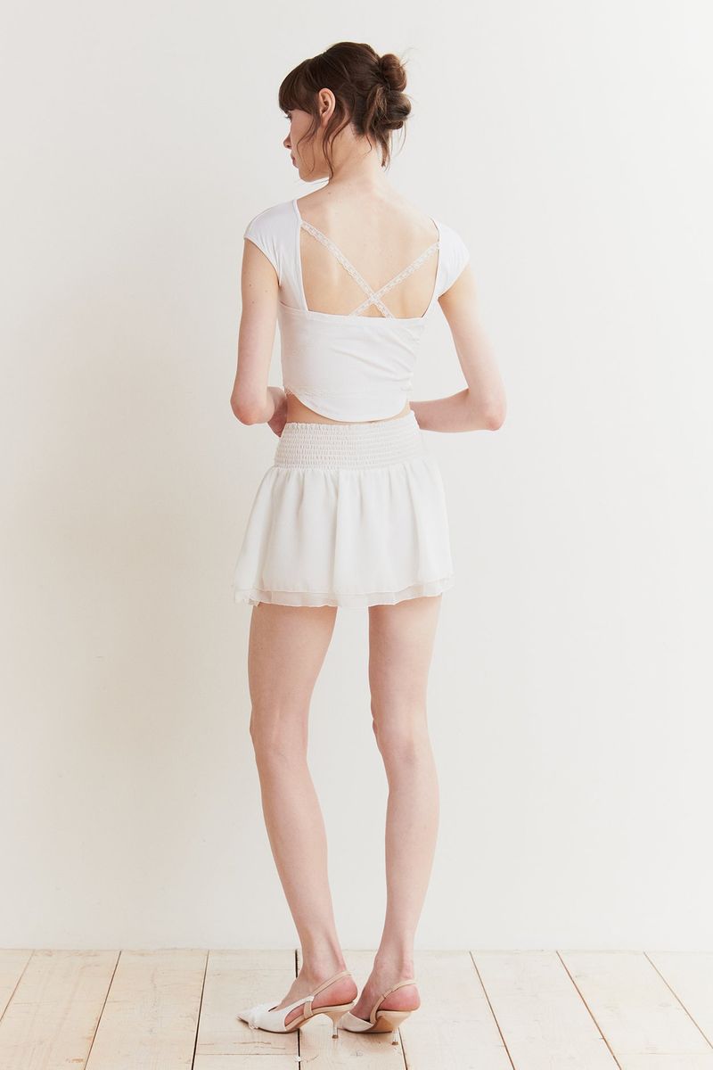 LILY MINI SKIRT white
