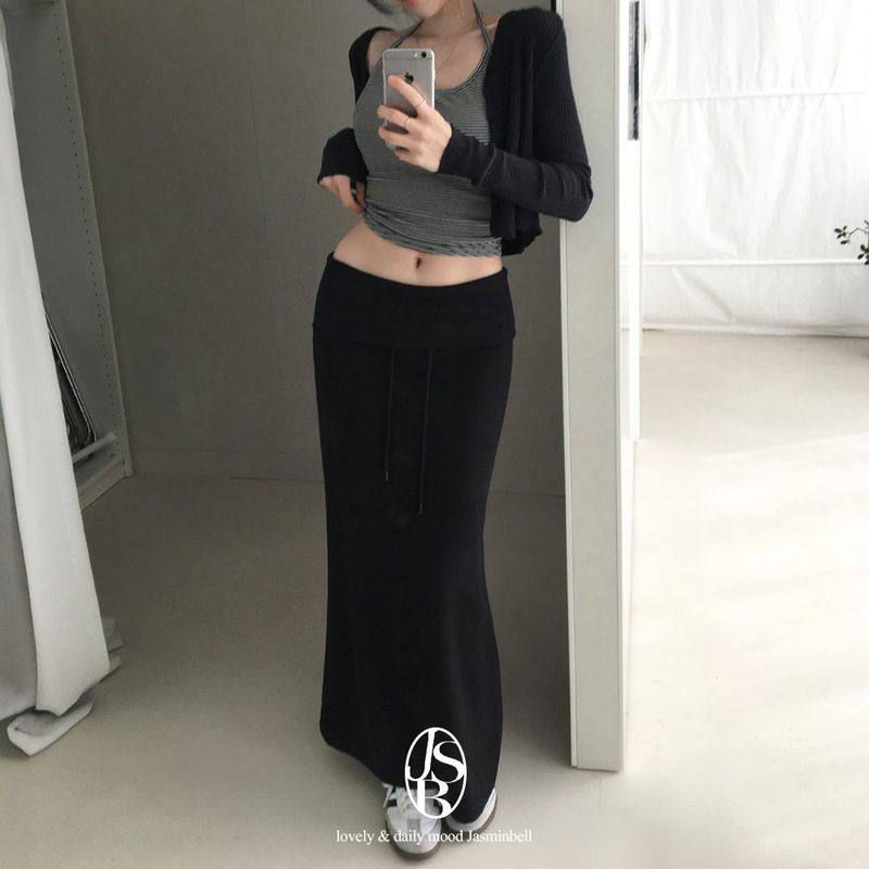 Fuzz Folding Banded Maxi Skirt