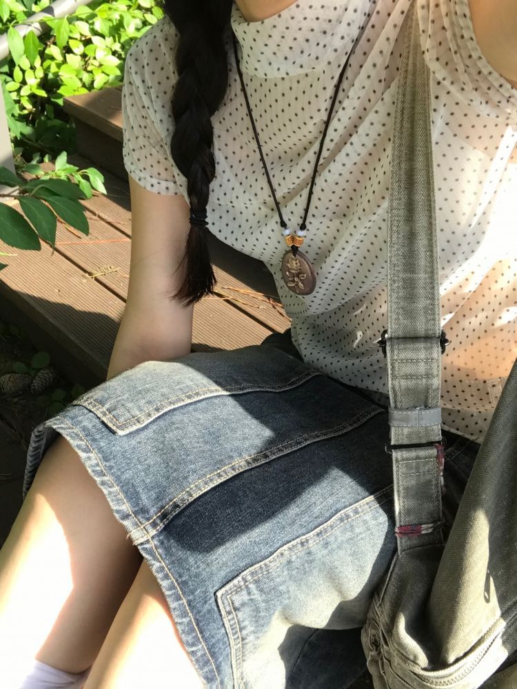 seezul（シーズル）の「ドットシースルーTシャツ（トップス）」