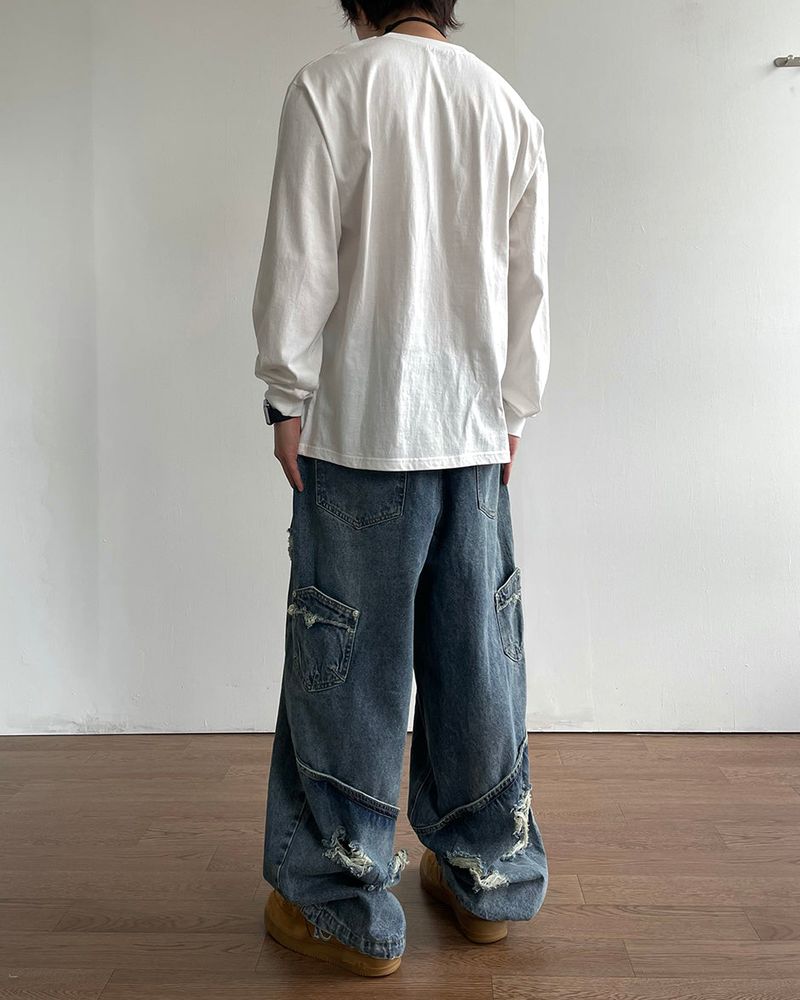 Frey Fold Denim Pants