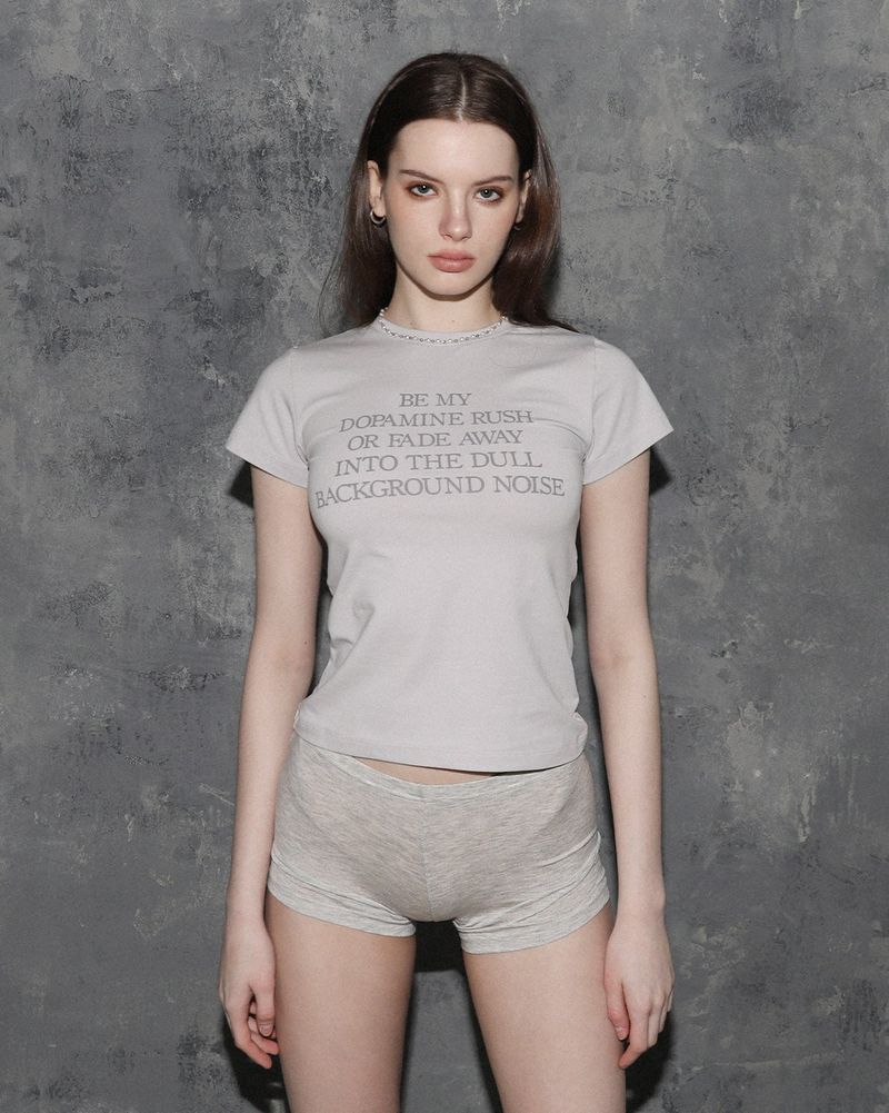DOPAMINE Slim Fit T-Shirt Gray
