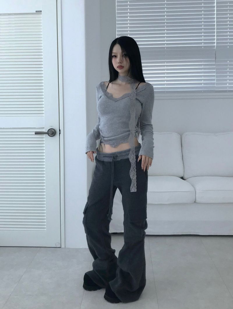 baby cargo fur bootcut pt(2color)