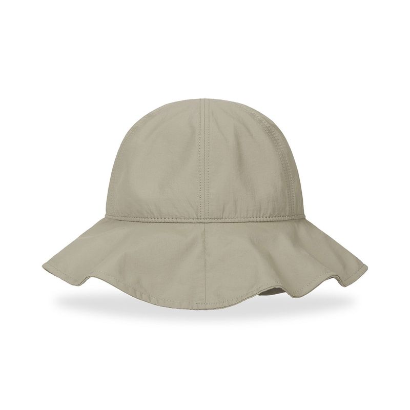 VA Curved Logo Round Frill Bucket Hat / Beige