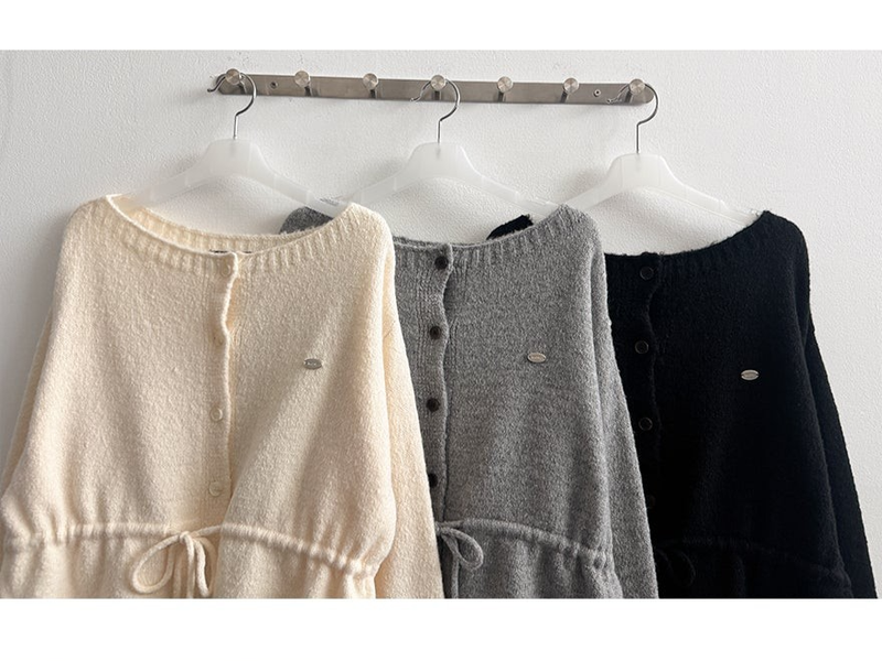 Ravi Pendant Waist String Knitted Cardigan 