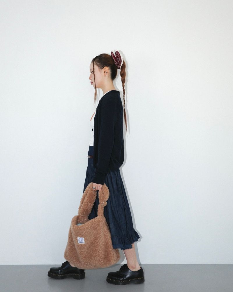 Teddy fluffy big bag _ camel