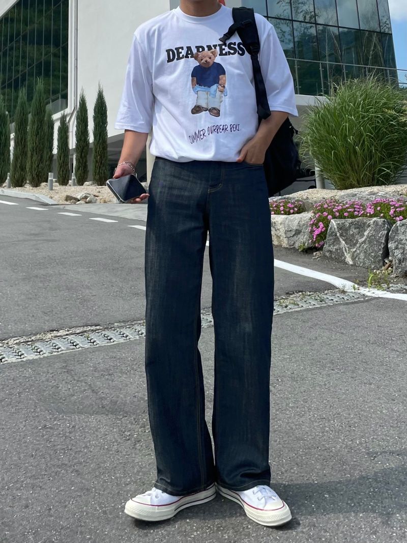 (PREMIUM)STEP BIJO DENIM PANTS(ONE COLOR)