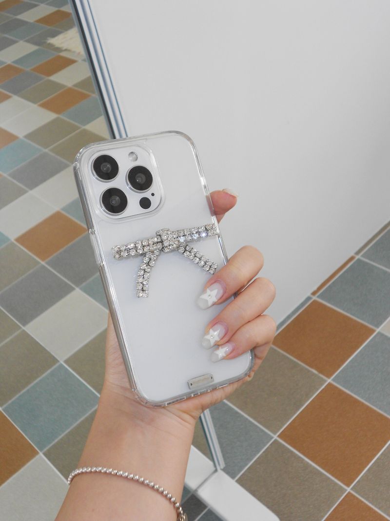 sparkle ribbon phone case