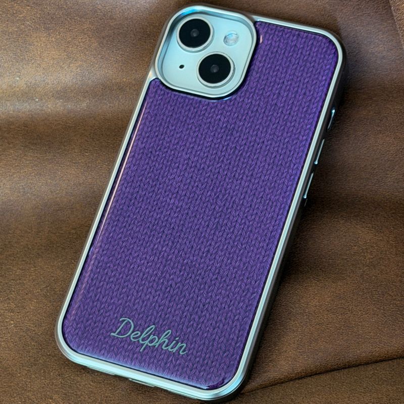 EMBROIDERY KNIT EPOXY CASE_PURPLE