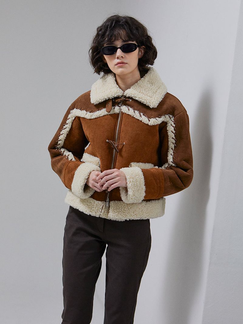 [LINE] Stitched Shearling Mustang
