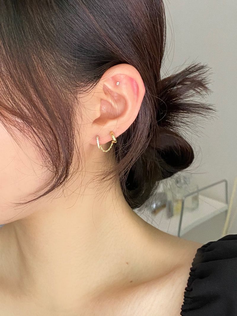 Lion to chain piercing / 3 color 